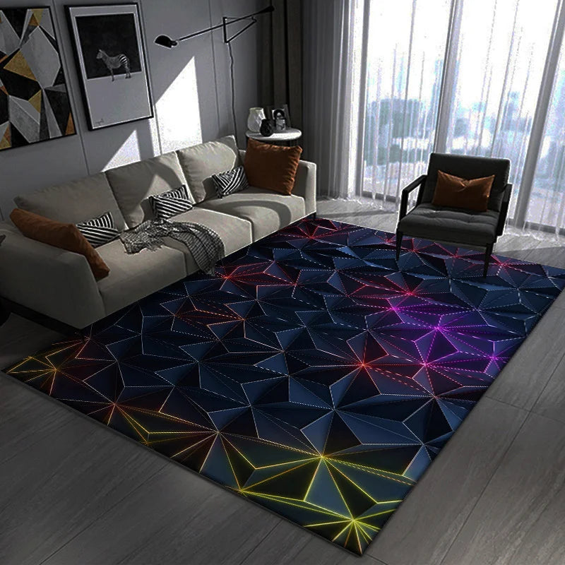 Tapis gaming installé sous un bureau setup complet