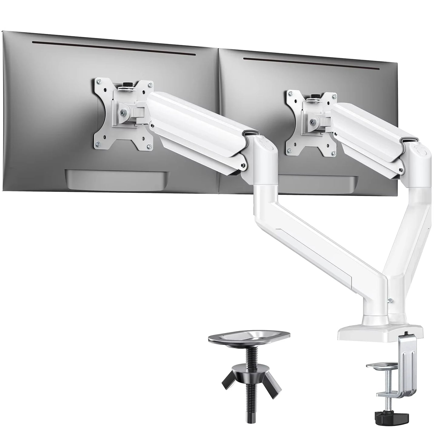 Bras support double écran 13-32 pouces, orientable 360 degrés, vue détaillée