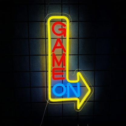 Néon LED mural gaming USB, décoration chambre gamer, vue d'ensemble