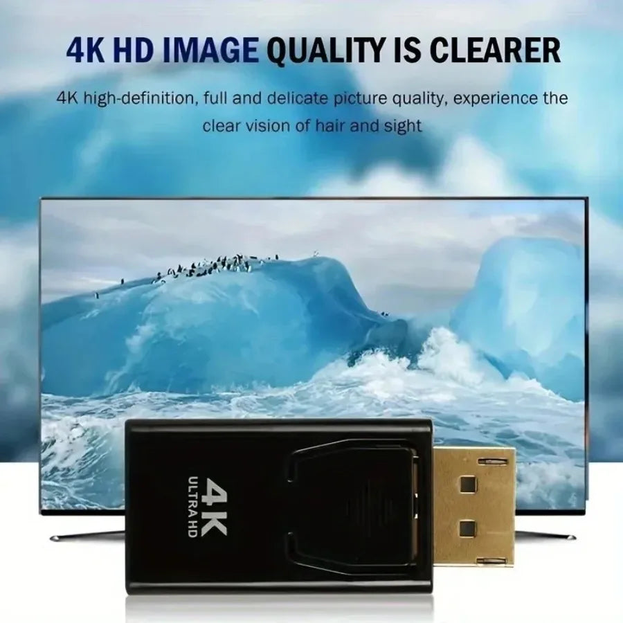 Adaptateur DisplayPort vers HDMI branché sur un PC