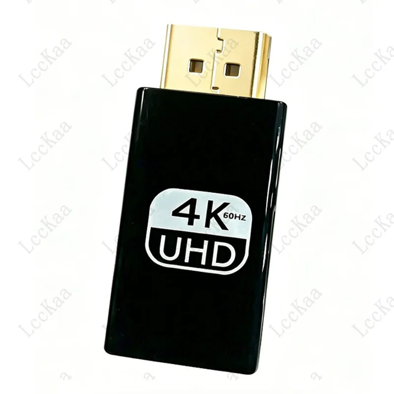 Adaptateur DisplayPort vers HDMI branché derrière un écran