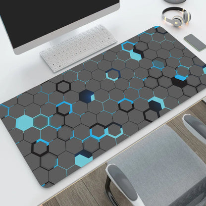Tapis de souris XXL motif hexagone, formats disponibles