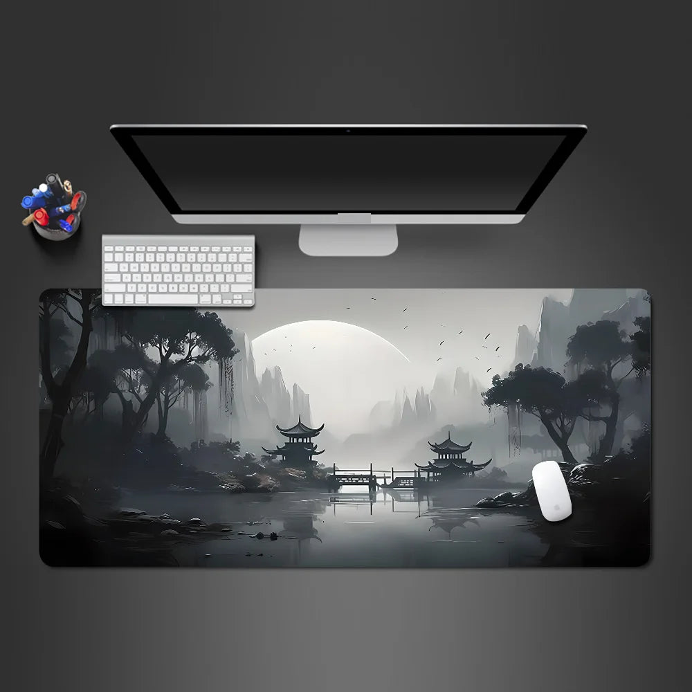 Tapis de souris paysage sakura vue complète