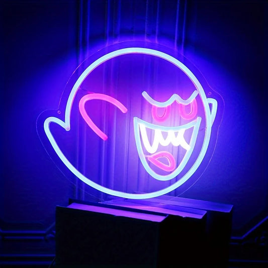 Néon LED fantôme forme classique, coloris multicolore