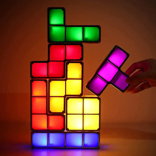 Veilleuse LED modulable 7 couleurs, blocs empilables
