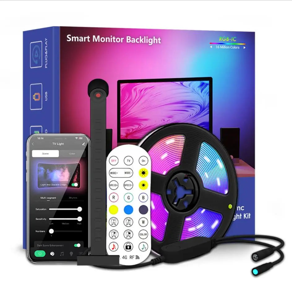 Caméra de synchronisation couleur de la bande LED TV
