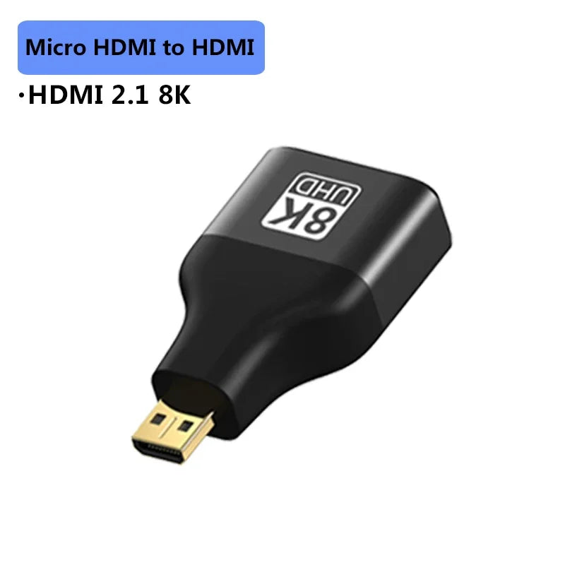 Adaptateur HDMI 2.1 8K Coudé 90°/270° – Connecteur Angle pour Setup Compact