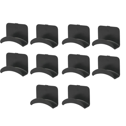 Lot de 10 crochets adhésifs noirs pour casque et manette
