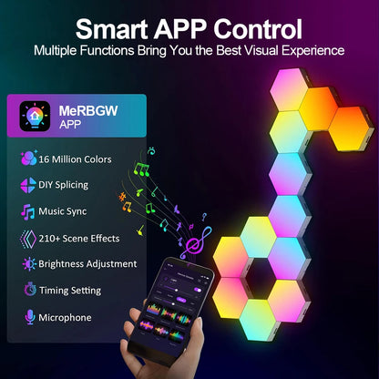 Application de contrôle des panneaux LED hexagonaux RGB