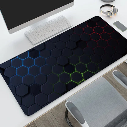 Tapis de souris XXL motif hexagone, motifs disponibles