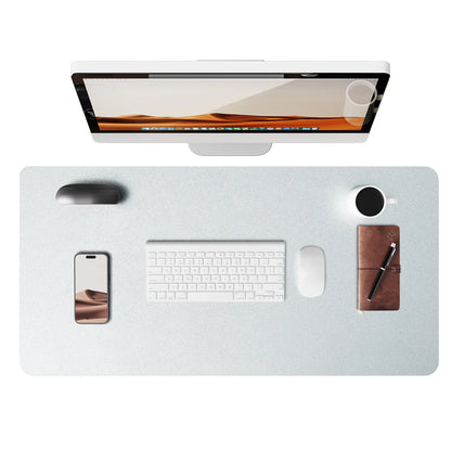 Tapis de souris XXL cuir PU, installé sur bureau gaming