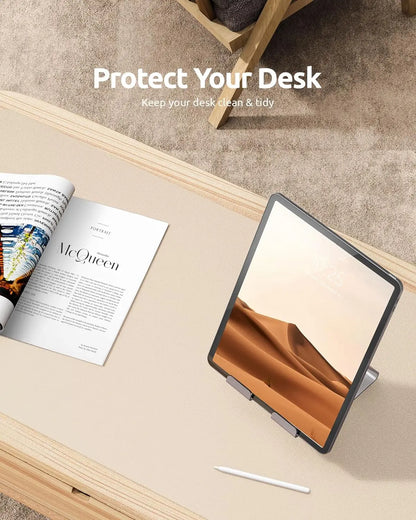 Tapis de souris XXL cuir PU, ambiance setup gaming