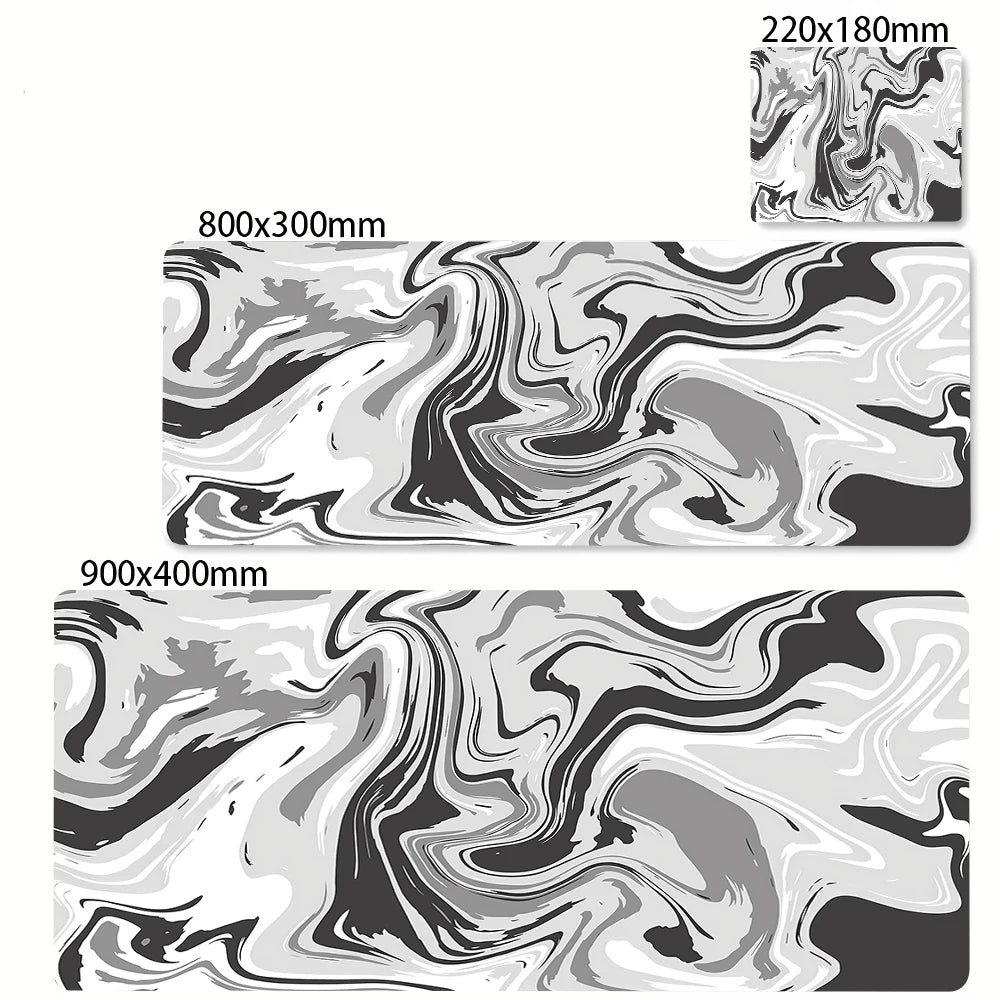 Tapis de souris liquide noir blanc base antidérapante