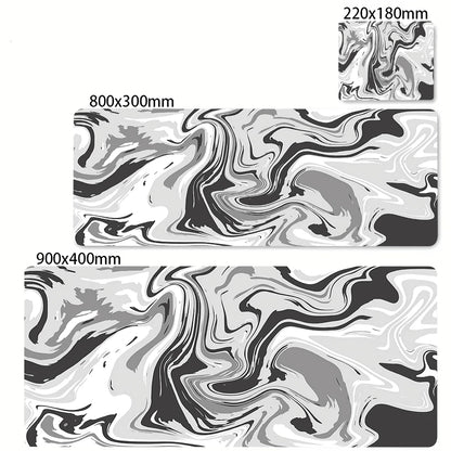 Tapis de souris liquide noir blanc base antidérapante