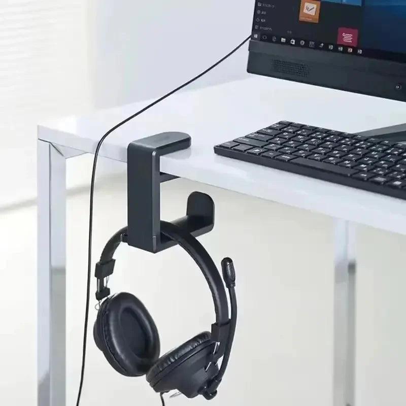 Support casque de bureau à pince, rotation 360 degrés, vue détaillée