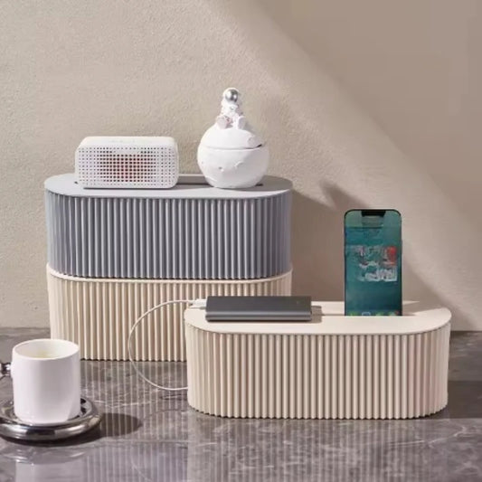 Boîte de rangement câbles grande capacité pour bureau