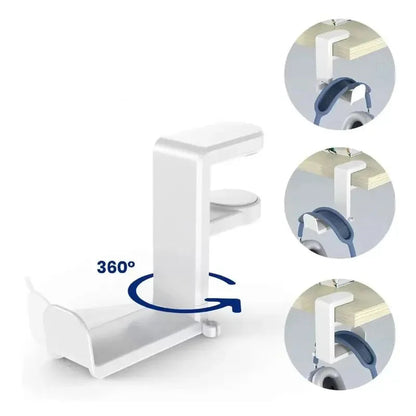 Support casque de bureau à pince sans perçage, vue complémentaire