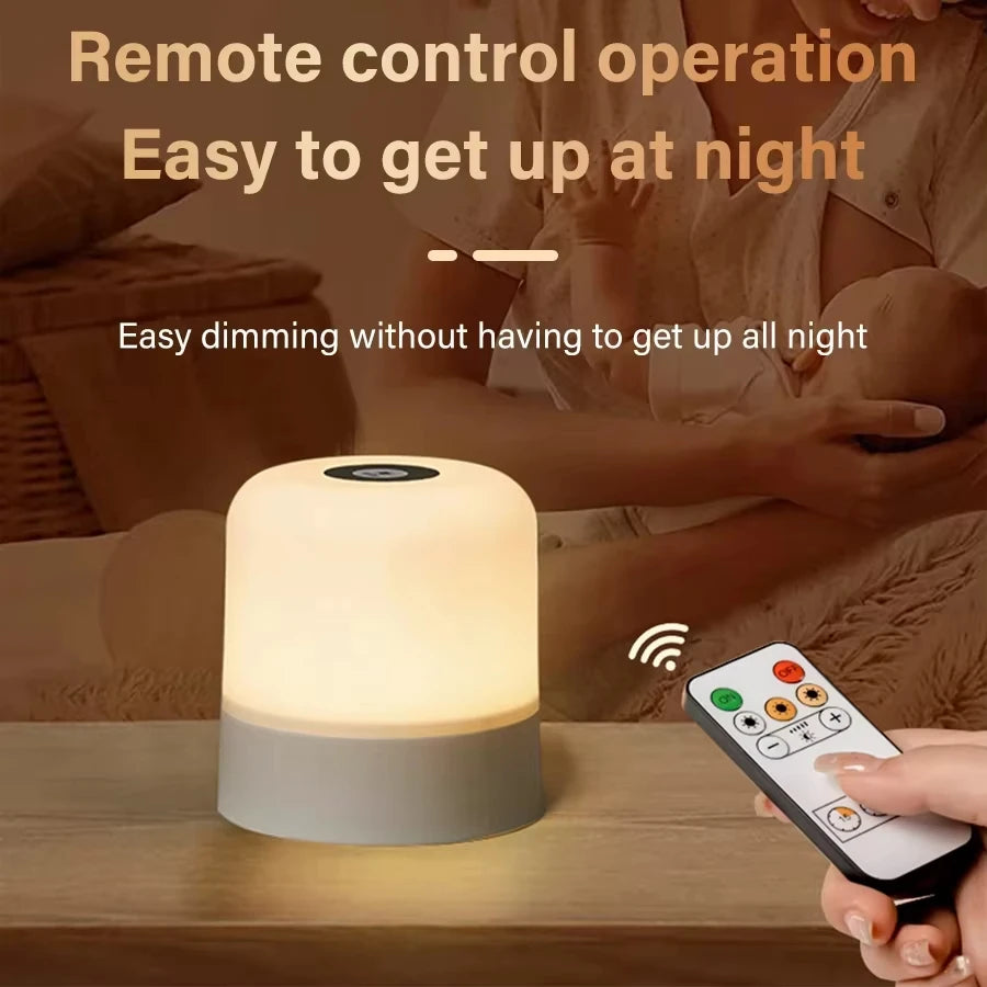 Lampe d'ambiance LED rechargeable, tactile et télécommande, vue d'ensemble