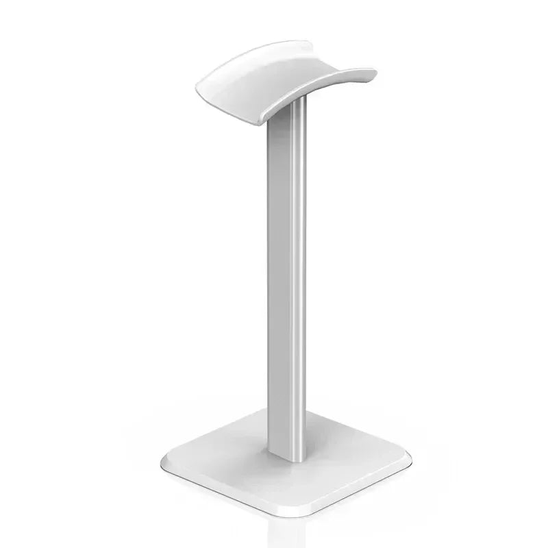 Support casque gaming aluminium blanc, vue de face