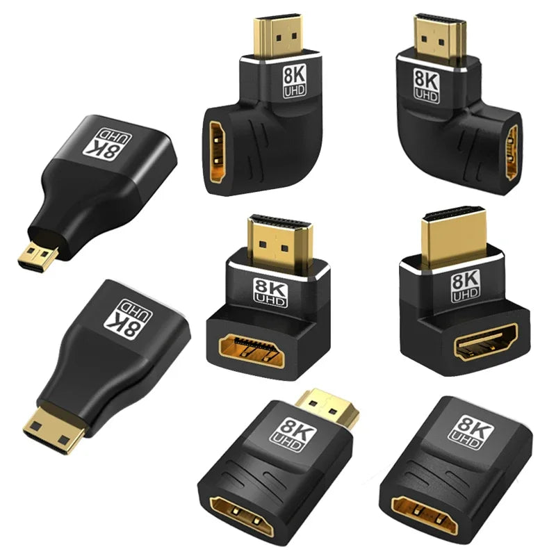 Adaptateur HDMI 2.1 8K coudé, vue produit