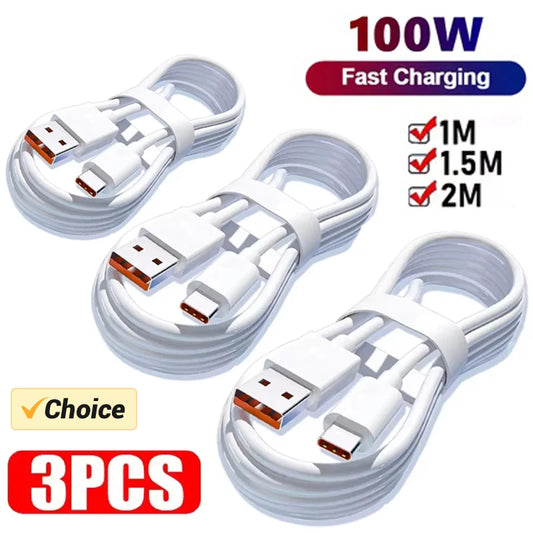 Lot de câbles USB-C charge ultra rapide 100W