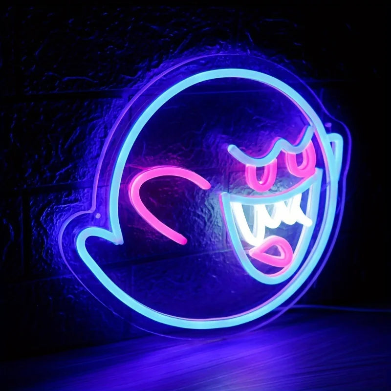 Néon LED fantôme, vue rapprochée de l'éclairage
