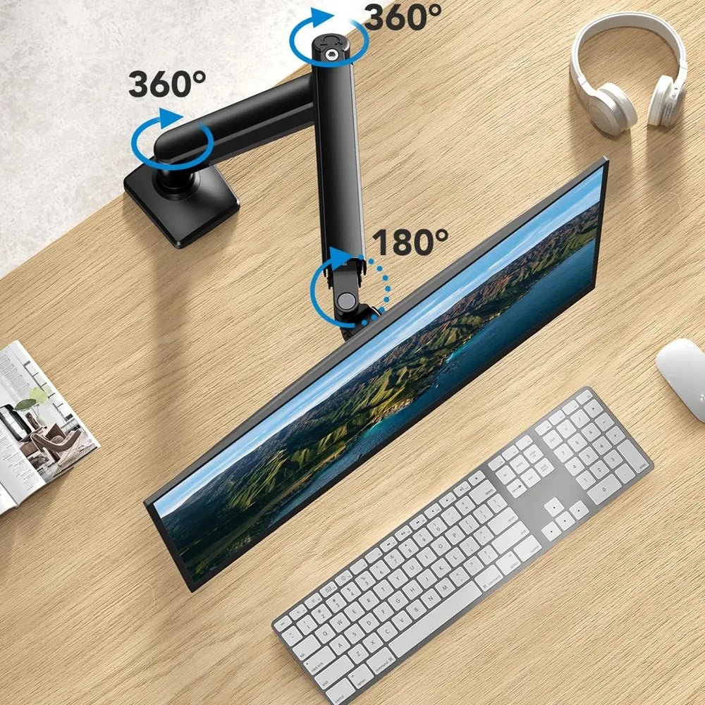 Bras support écran simple 32 pouces, réglable sans perçage, visuel complémentaire