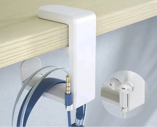 Support casque de bureau à pince, rotation 360 degrés, vue produit
