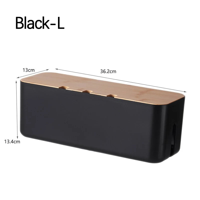 Boîte range-câbles bambou dimensions et gabarit