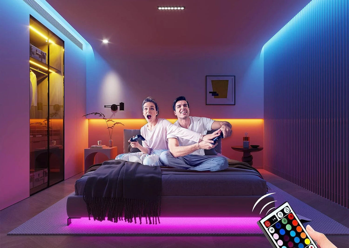 Ruban LED RGB connecté, contrôle par application, vue produit