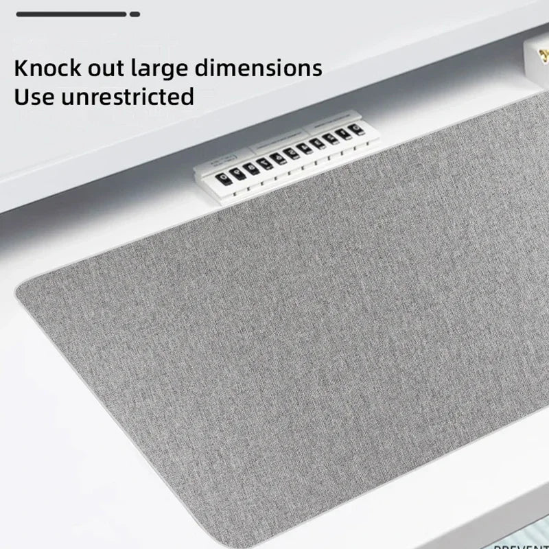 Tapis de souris coton lin coloris gris foncé