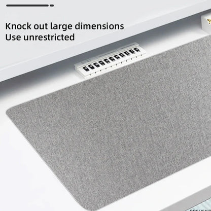 Tapis de souris coton lin coloris gris foncé