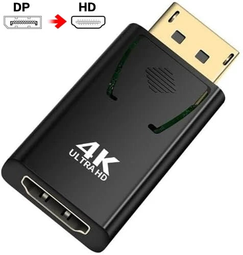 Adaptateur DisplayPort vers HDMI 4K, vue complète
