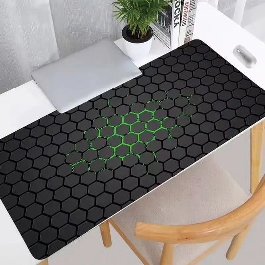 Tapis de souris XXL motif hexagone, vue complète