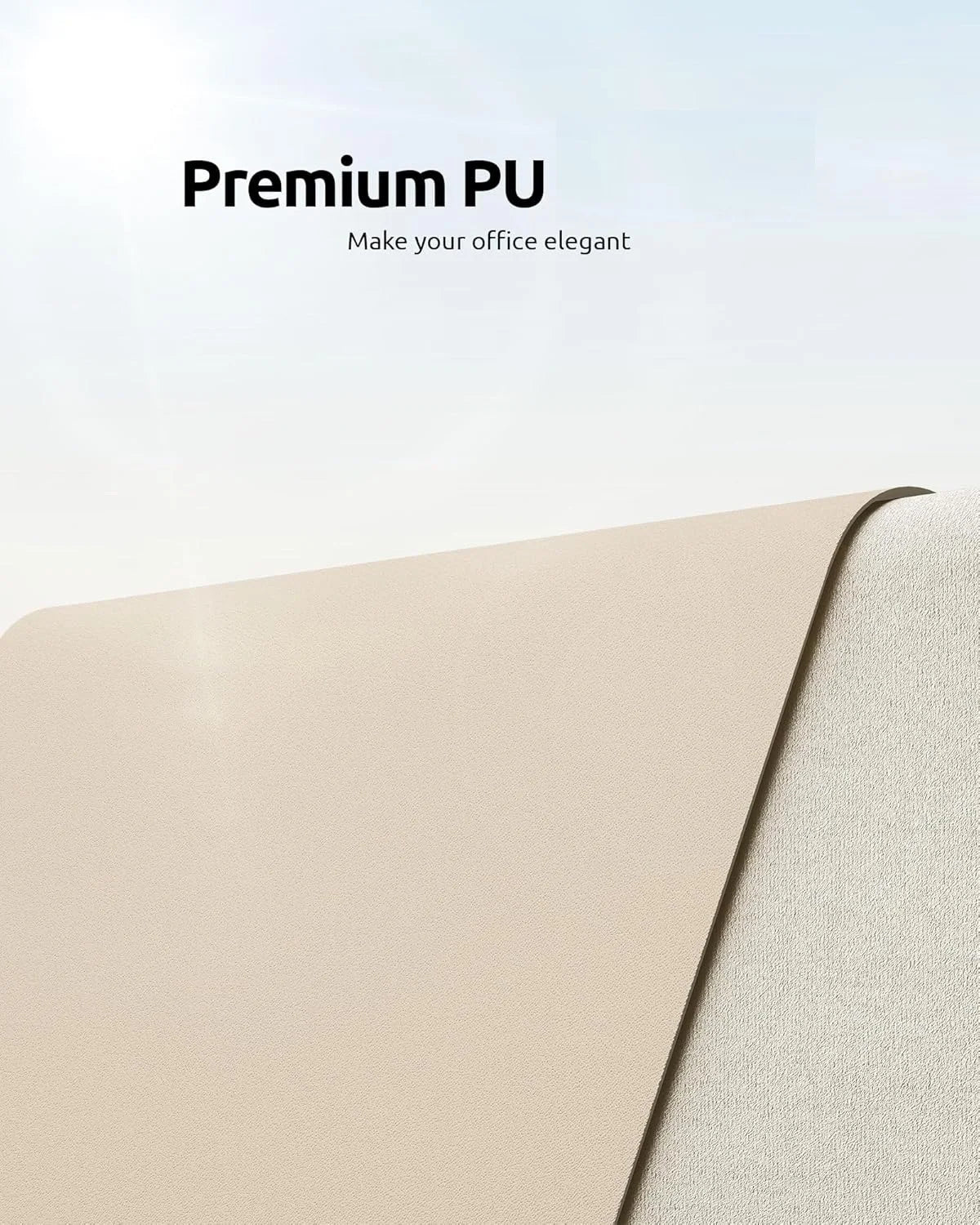 Tapis de souris XXL cuir PU, gros plan matière