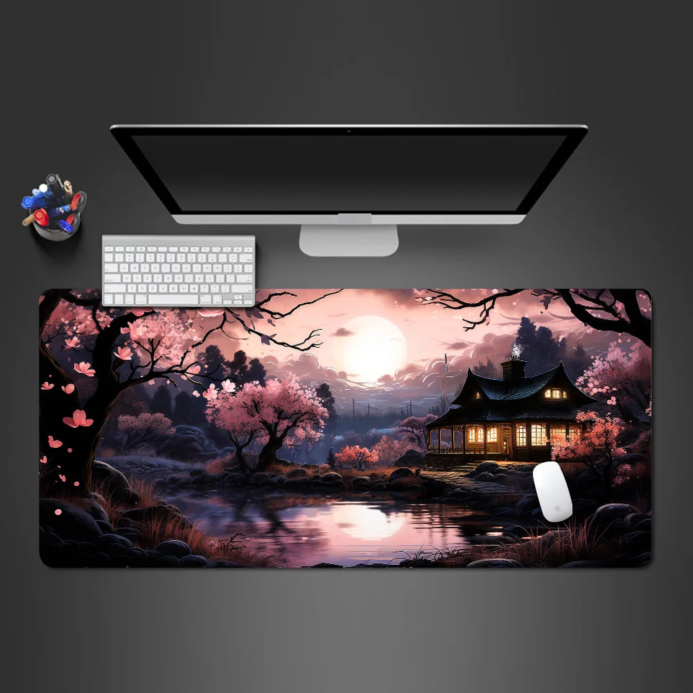 Tapis de souris XXL sakura détail couture