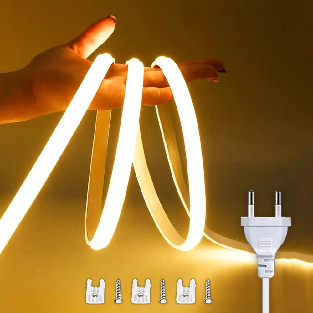 Ruban LED COB 220V étanche, blanc chaud ou neutre, visuel complémentaire