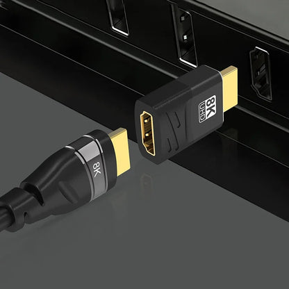 Adaptateur HDMI 2.1 8K coudé, présentation des angles