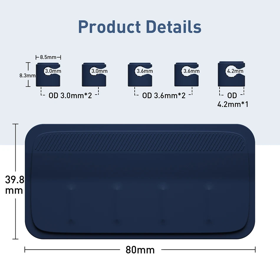 Pince magnétique range-câbles installée sur le bord du bureau