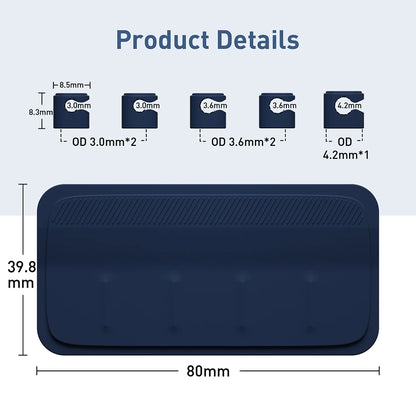 Pince magnétique range-câbles installée sur le bord du bureau