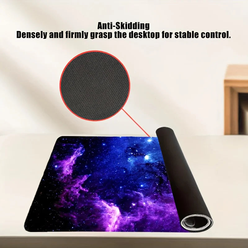 Tapis de souris ciel violet avec clavier et souris