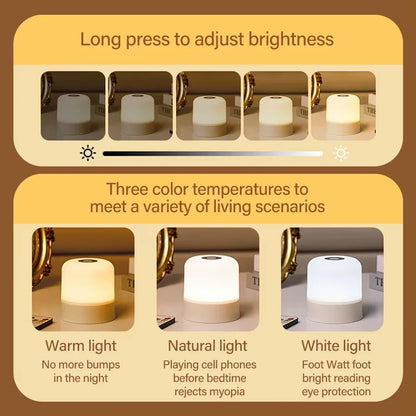 Lampe d'ambiance LED rechargeable pour bureau, vue complémentaire