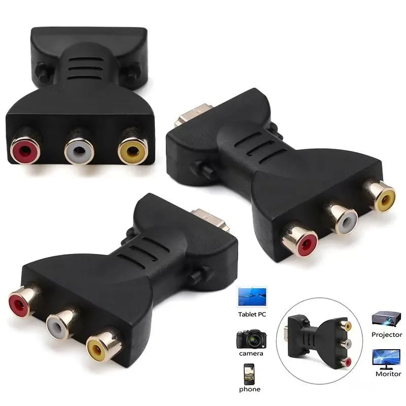 Adaptateur RCA vers HDMI branché sur une TV