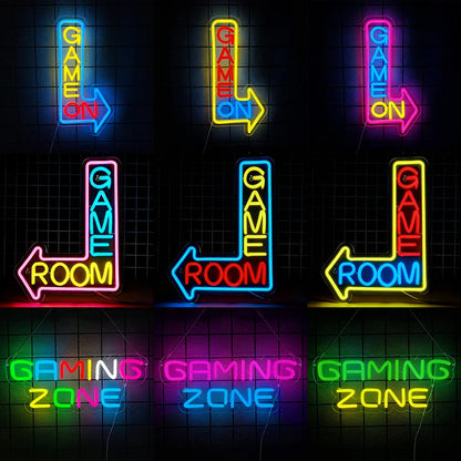 Néon LED mural motif fantôme pour chambre gaming