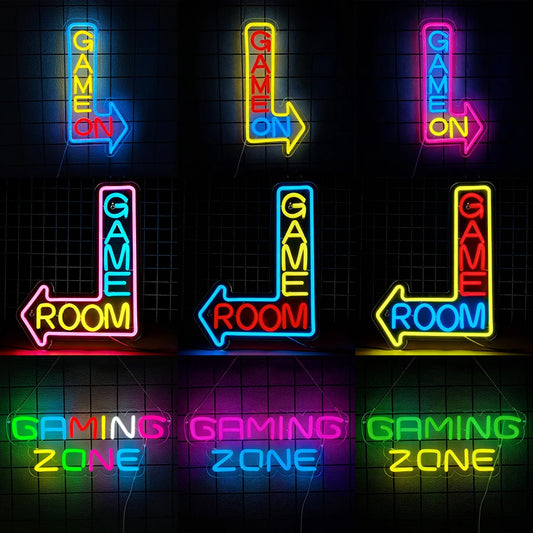 Néon LED mural motif fantôme pour chambre gaming