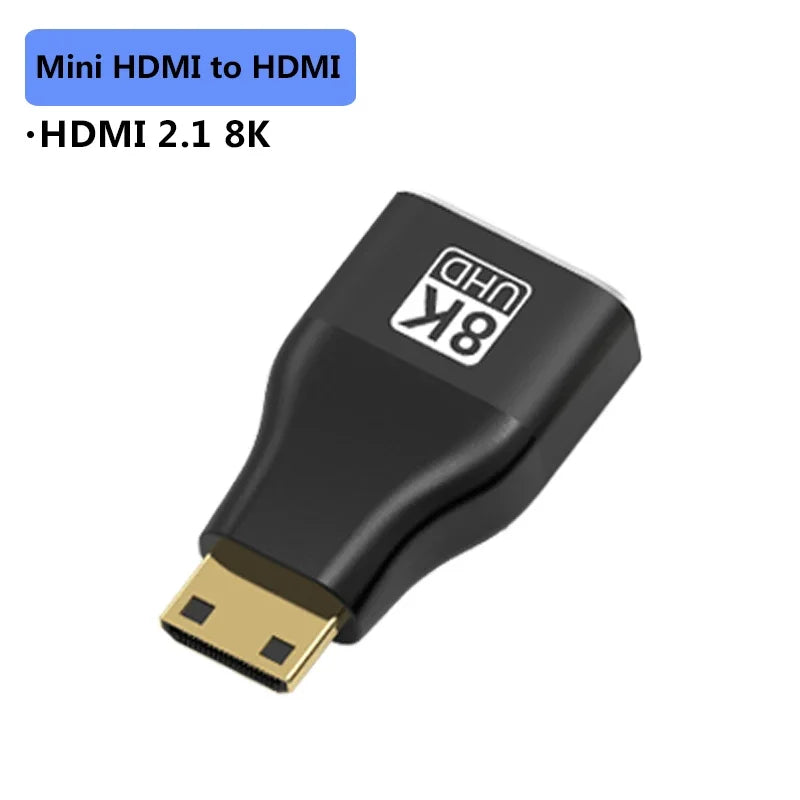 Adaptateur HDMI 2.1 8K Coudé 90°/270° – Connecteur Angle pour Setup Compact
