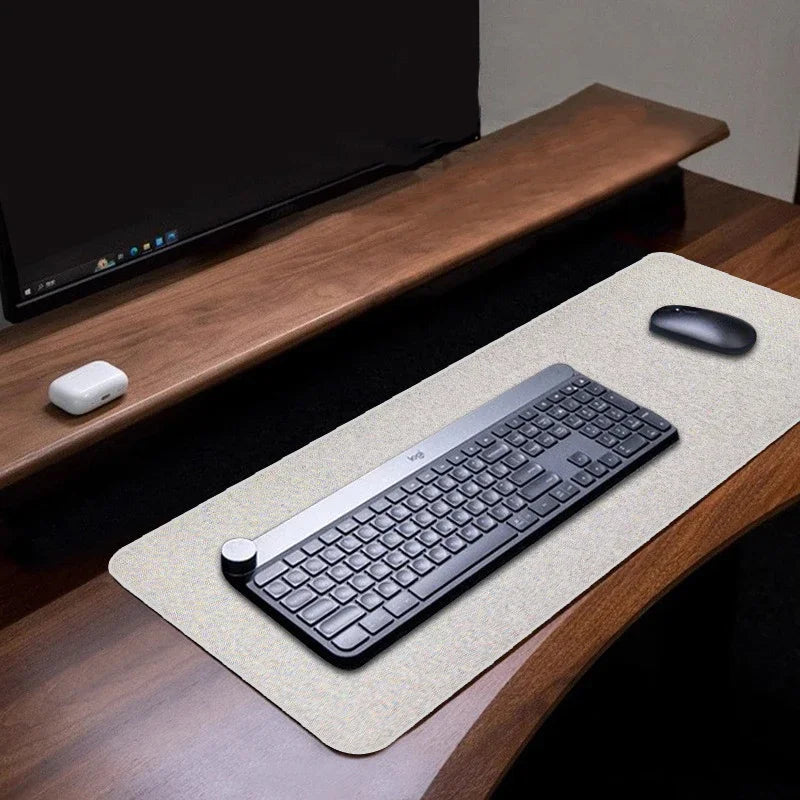 Tapis de souris XXL coton lin base antidérapante