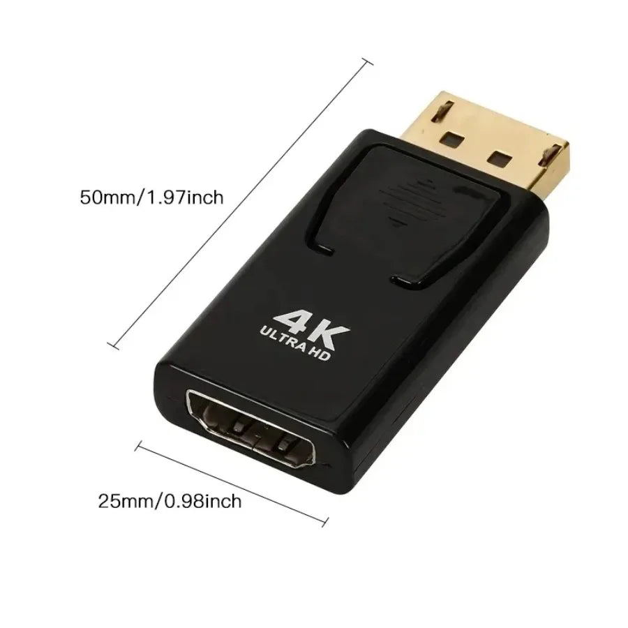Adaptateur DisplayPort vers HDMI 4K, format compact