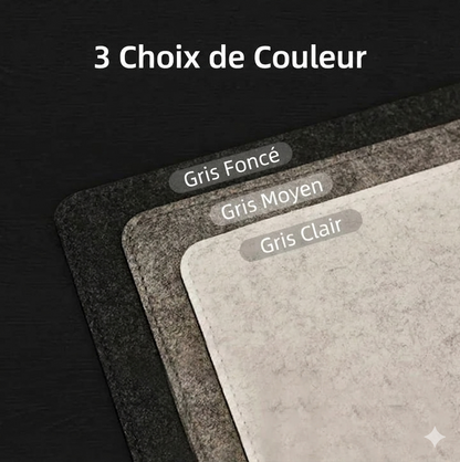 Tapis de souris XXL feutre de laine, détail texture